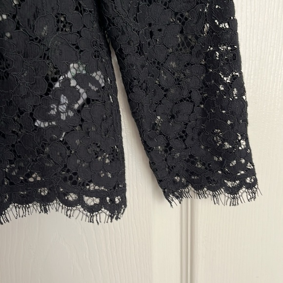 NWT J.Crew Scalloped lace mockneck top - Picture 7 of 12